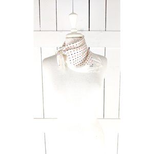 Vintage Echo red blue polka dot lightweight silk blend scarf